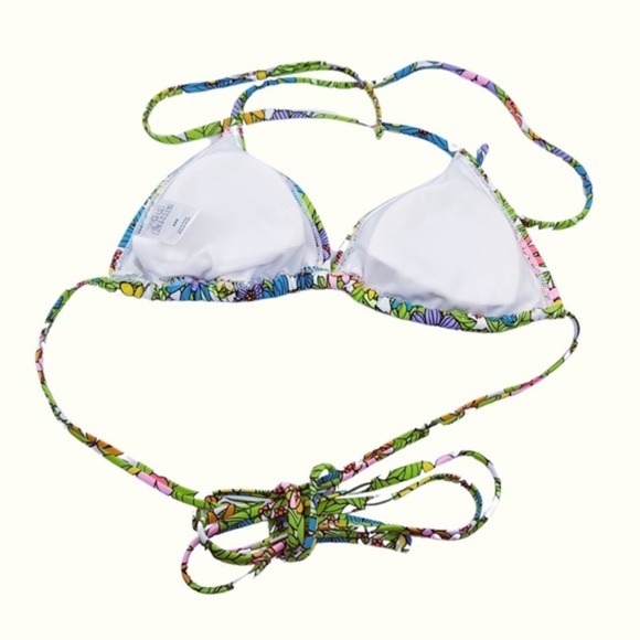 Wild Fable™ Floral Print Women's Triangle Wrap Bikini Top XXS - Picture 2 of 7